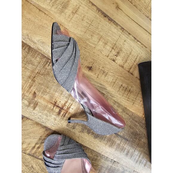 Nina Women's Carrie d'Orsay Pumps Steel Luna Shine Silver Size 7M EUC - Picture 3 of 9